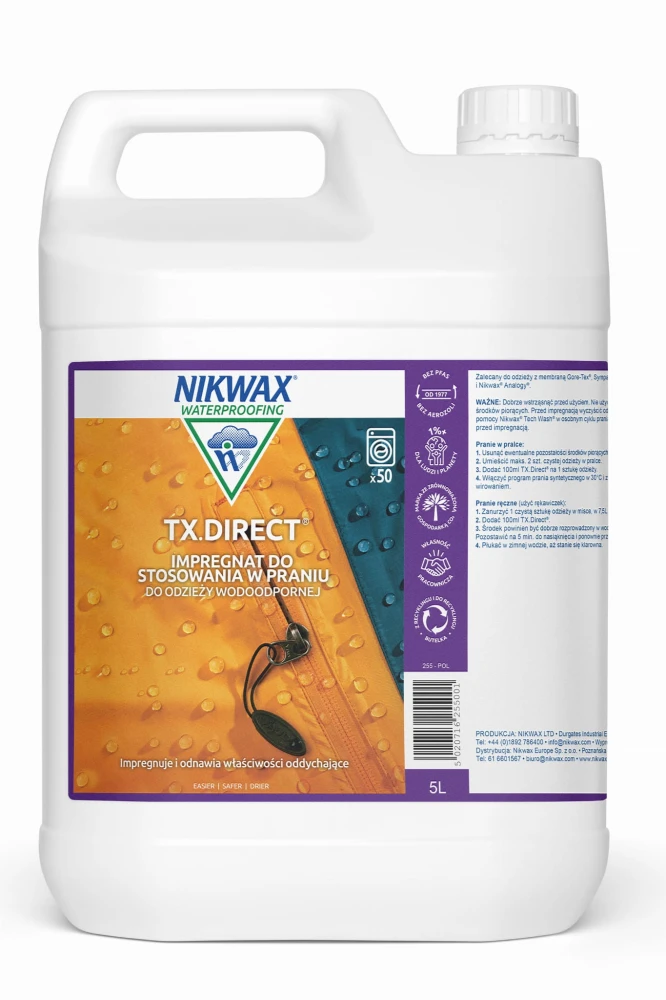 Impregnat do odzieży Nikwax TX.Direct Wash-In 5 L