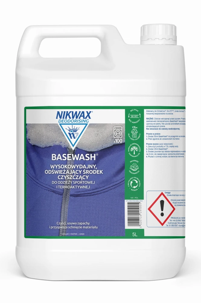 Środek do czyszczenia syntetycznej bielizny termoaktywnej Nikwax Base Wash 5 L
