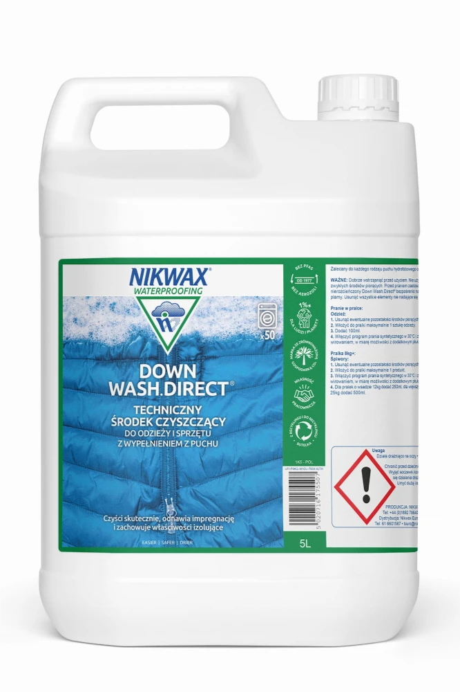 Płyn do prania ubrań i sprzętu wypełnionego puchem Nikwax Down Wash Direct 5 L