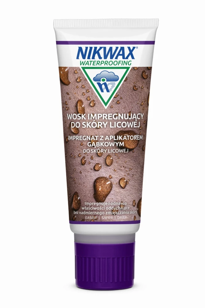 Wosk impregnujący do skóry licowej Nikwax 125ml gąbka bezbarwny (w kremie)