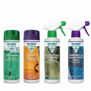 Zestaw startowy Nikwax do podstawowej pielęgnacji odzieży i butów 4 x 300 ml