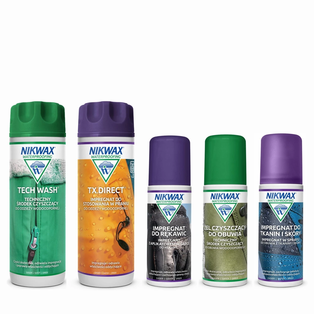 Zestaw Nikwax dla działkowca do czyszczenia i impregnacji odzieży, butów oraz rękawic roboczych